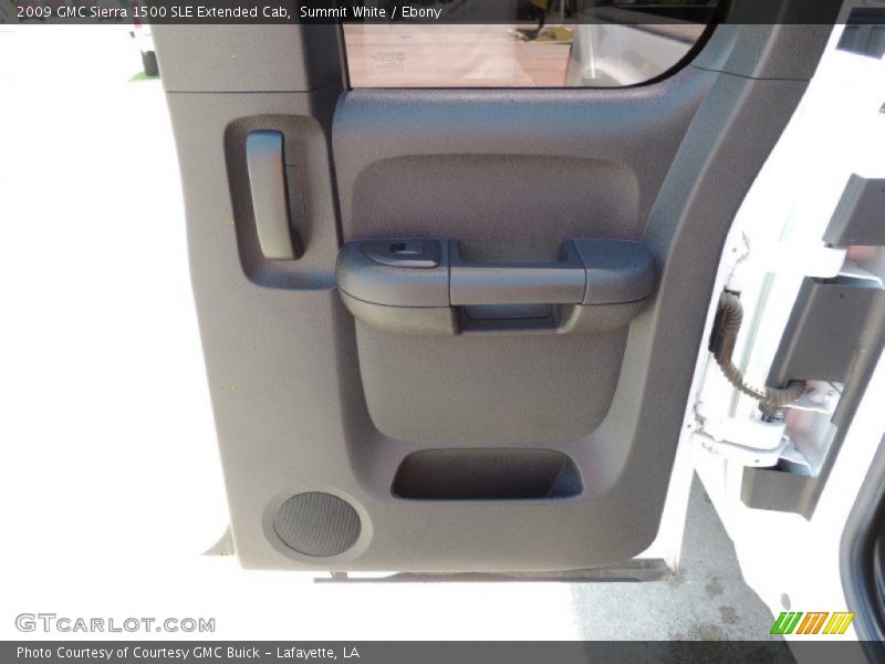 Summit White / Ebony 2009 GMC Sierra 1500 SLE Extended Cab