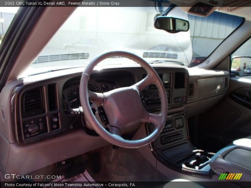Pewter Metallic / Stone Gray 2002 GMC Yukon XL Denali AWD