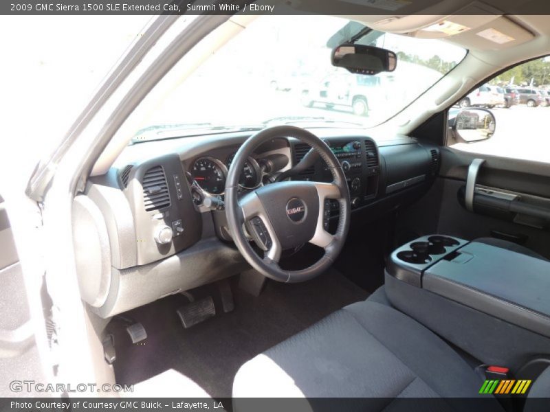 Summit White / Ebony 2009 GMC Sierra 1500 SLE Extended Cab