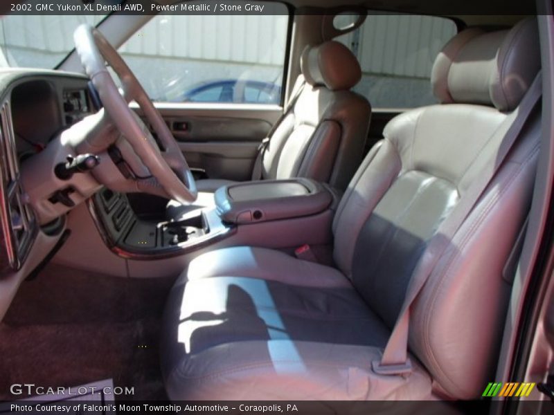 Pewter Metallic / Stone Gray 2002 GMC Yukon XL Denali AWD