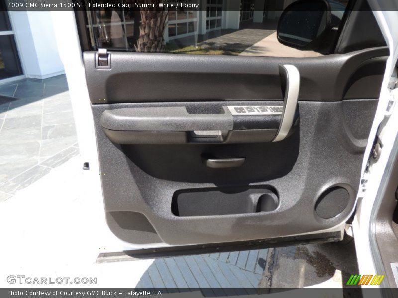 Summit White / Ebony 2009 GMC Sierra 1500 SLE Extended Cab