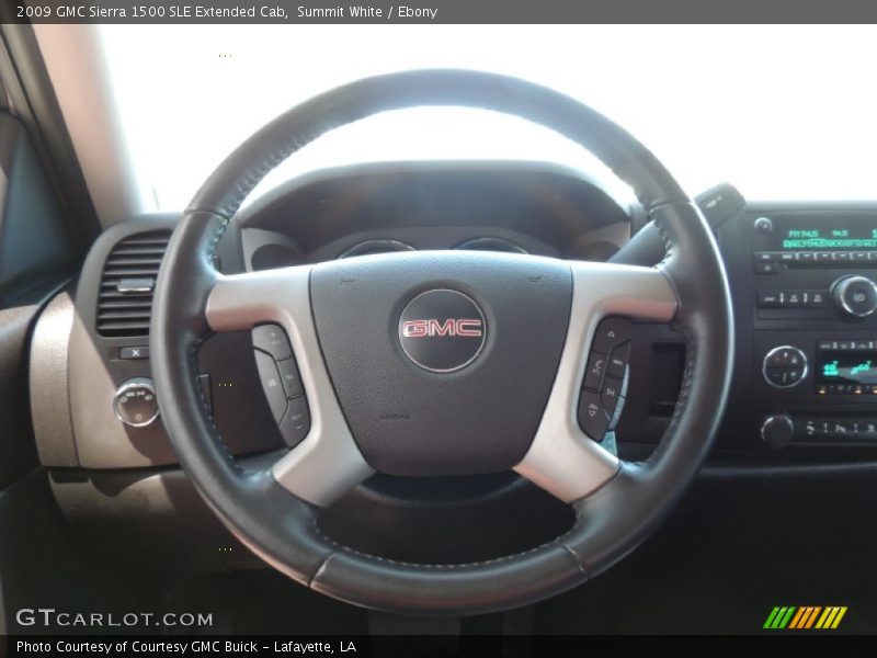 Summit White / Ebony 2009 GMC Sierra 1500 SLE Extended Cab