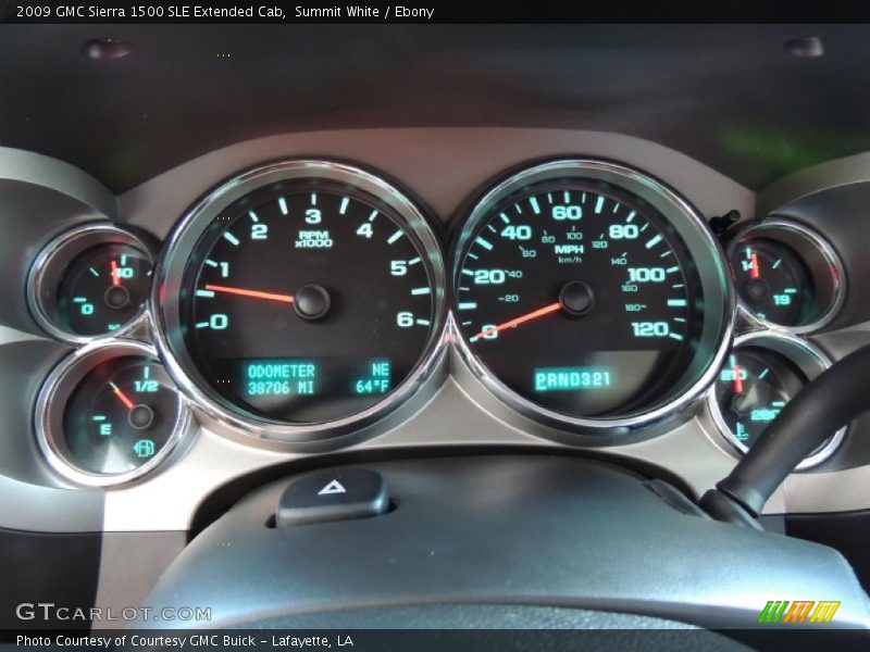 Summit White / Ebony 2009 GMC Sierra 1500 SLE Extended Cab
