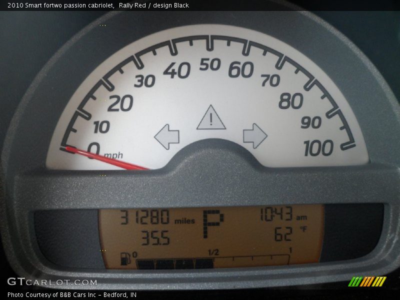 Rally Red / design Black 2010 Smart fortwo passion cabriolet