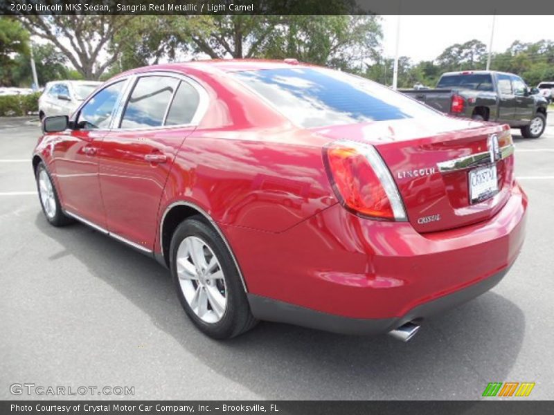 Sangria Red Metallic / Light Camel 2009 Lincoln MKS Sedan
