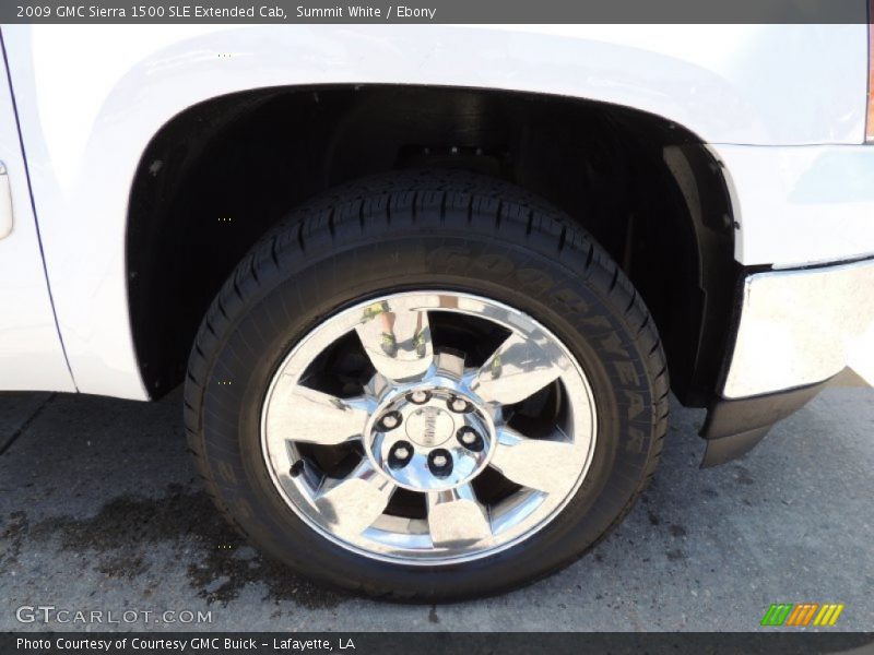Summit White / Ebony 2009 GMC Sierra 1500 SLE Extended Cab