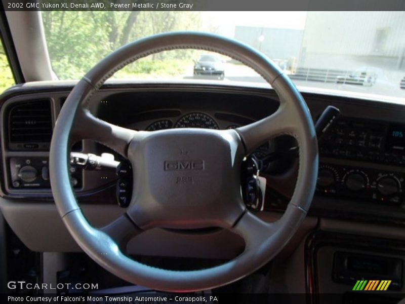 Pewter Metallic / Stone Gray 2002 GMC Yukon XL Denali AWD