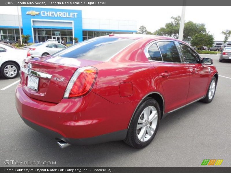 Sangria Red Metallic / Light Camel 2009 Lincoln MKS Sedan