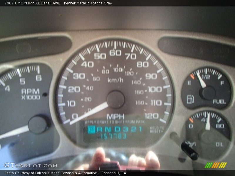 Pewter Metallic / Stone Gray 2002 GMC Yukon XL Denali AWD