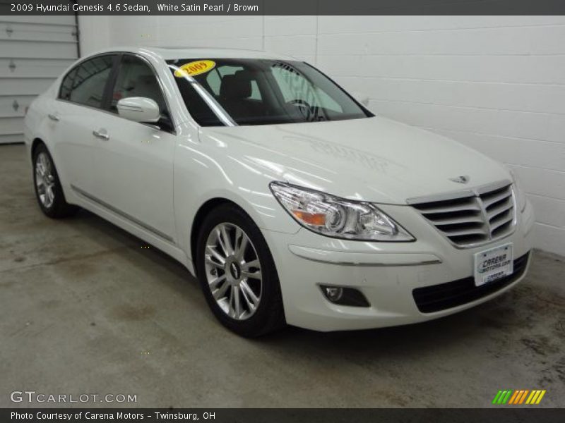 White Satin Pearl / Brown 2009 Hyundai Genesis 4.6 Sedan