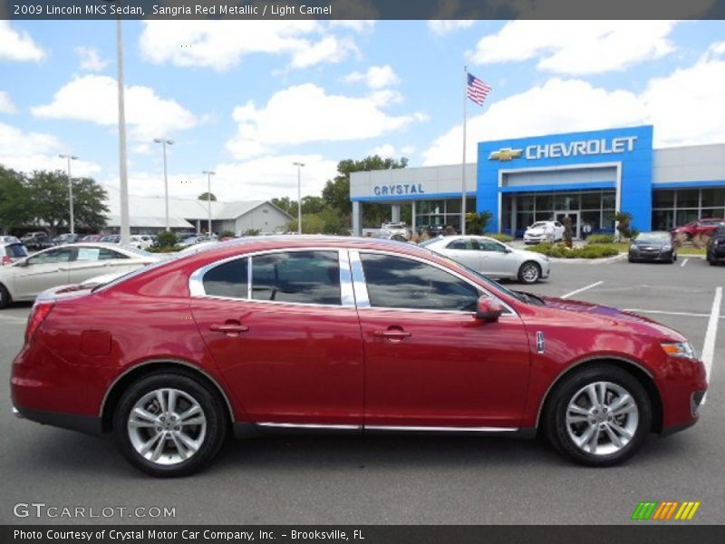 Sangria Red Metallic / Light Camel 2009 Lincoln MKS Sedan