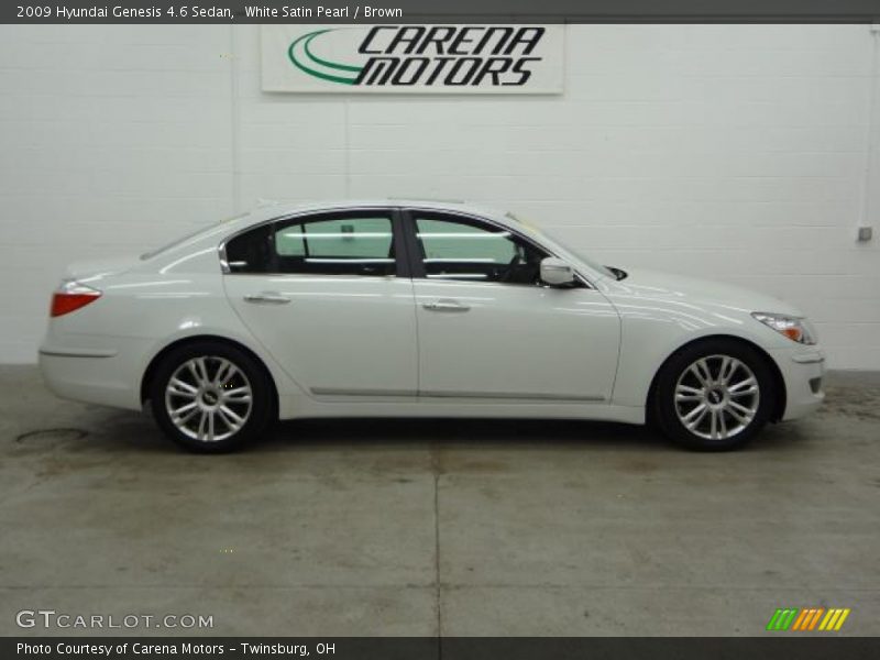 White Satin Pearl / Brown 2009 Hyundai Genesis 4.6 Sedan