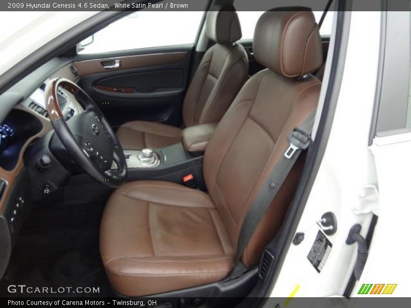White Satin Pearl / Brown 2009 Hyundai Genesis 4.6 Sedan