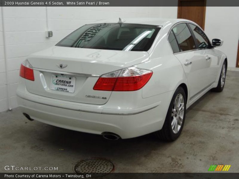 White Satin Pearl / Brown 2009 Hyundai Genesis 4.6 Sedan
