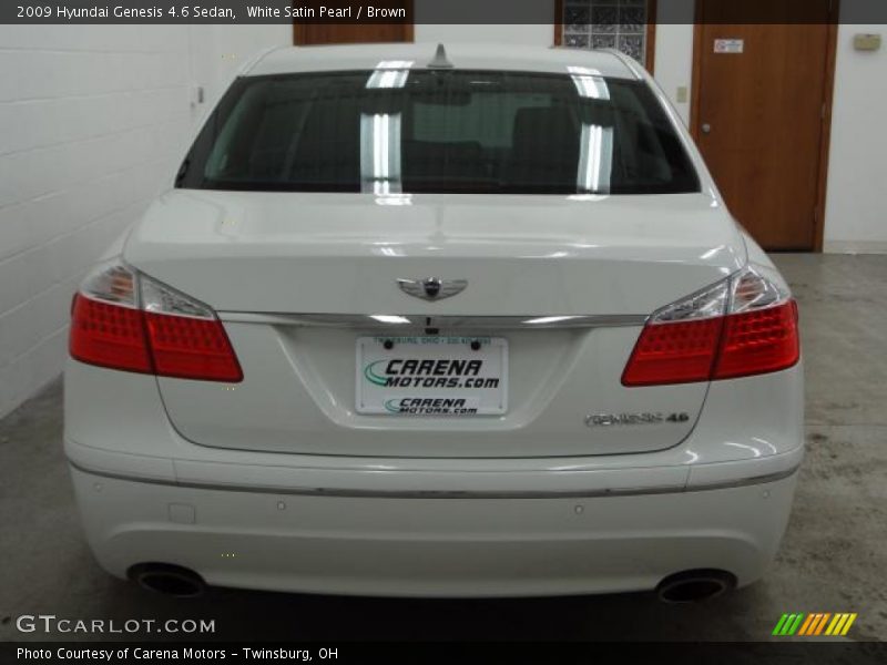 White Satin Pearl / Brown 2009 Hyundai Genesis 4.6 Sedan