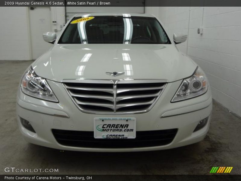 White Satin Pearl / Brown 2009 Hyundai Genesis 4.6 Sedan
