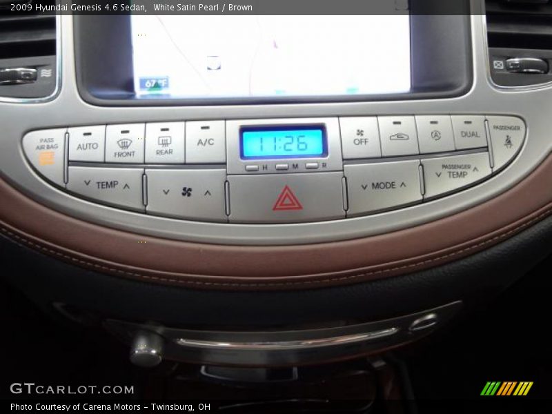White Satin Pearl / Brown 2009 Hyundai Genesis 4.6 Sedan