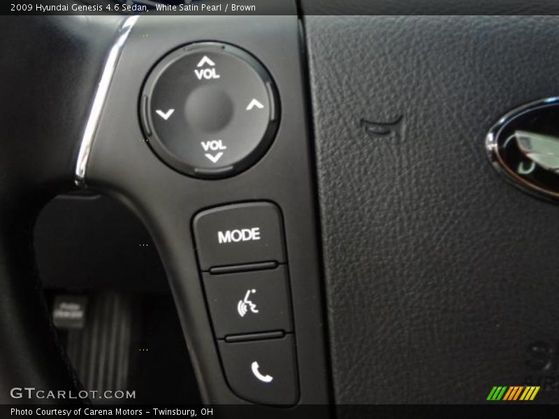 White Satin Pearl / Brown 2009 Hyundai Genesis 4.6 Sedan