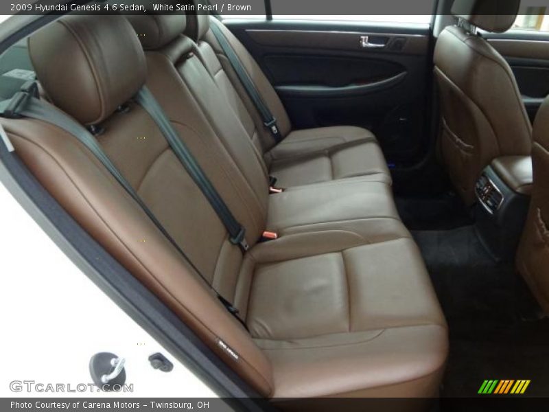 White Satin Pearl / Brown 2009 Hyundai Genesis 4.6 Sedan