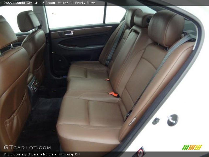 White Satin Pearl / Brown 2009 Hyundai Genesis 4.6 Sedan