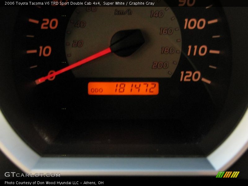 Super White / Graphite Gray 2006 Toyota Tacoma V6 TRD Sport Double Cab 4x4