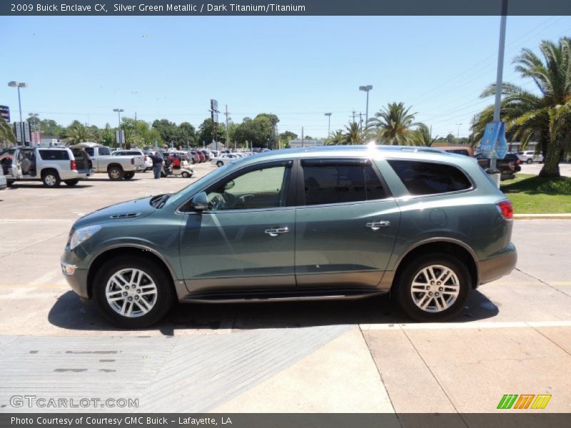 Silver Green Metallic / Dark Titanium/Titanium 2009 Buick Enclave CX