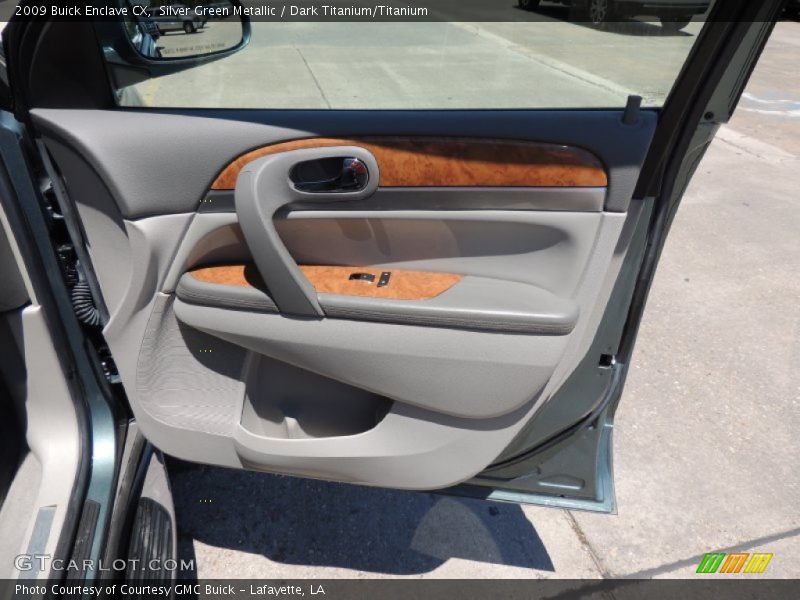 Silver Green Metallic / Dark Titanium/Titanium 2009 Buick Enclave CX