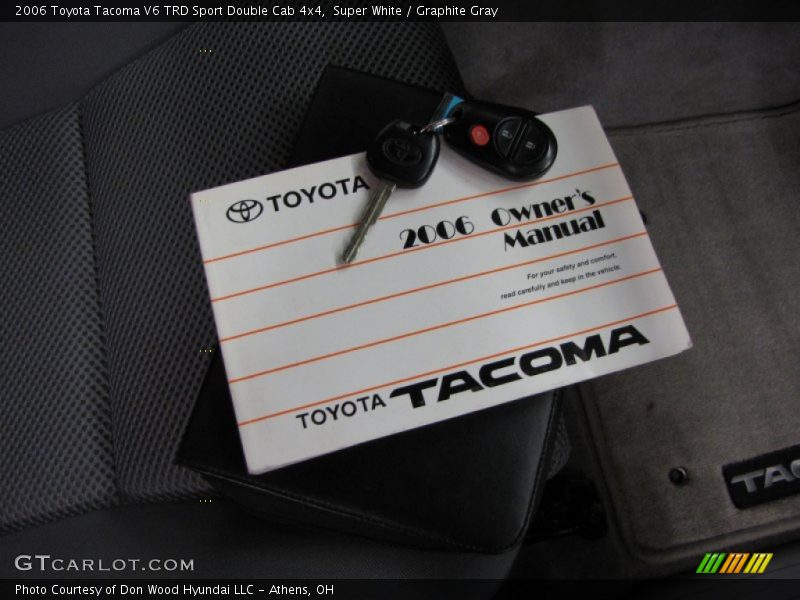 Super White / Graphite Gray 2006 Toyota Tacoma V6 TRD Sport Double Cab 4x4