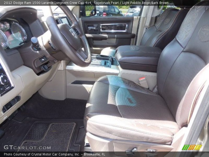  2012 Ram 1500 Laramie Longhorn Crew Cab 4x4 Light Pebble Beige/Bark Brown Interior