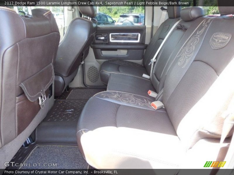 Rear Seat of 2012 Ram 1500 Laramie Longhorn Crew Cab 4x4