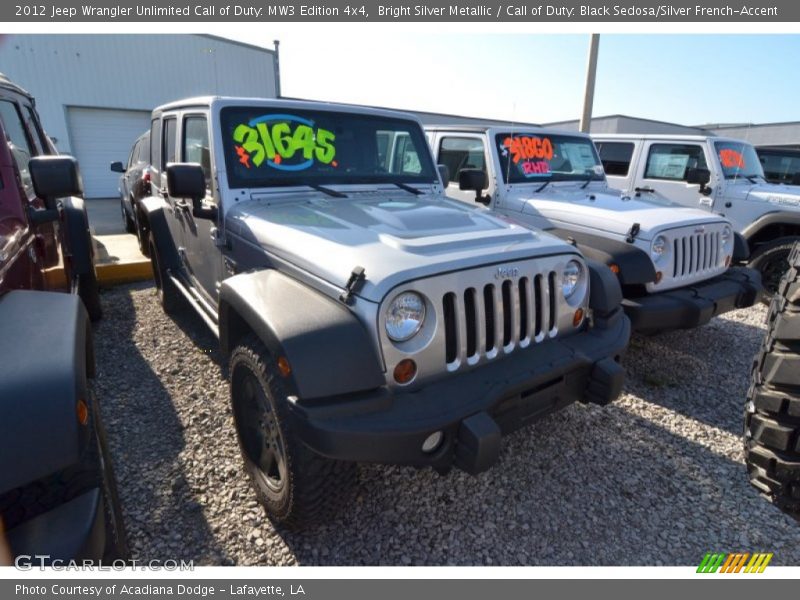 Bright Silver Metallic / Call of Duty: Black Sedosa/Silver French-Accent 2012 Jeep Wrangler Unlimited Call of Duty: MW3 Edition 4x4