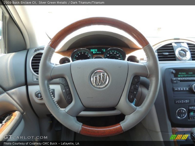 Silver Green Metallic / Dark Titanium/Titanium 2009 Buick Enclave CX