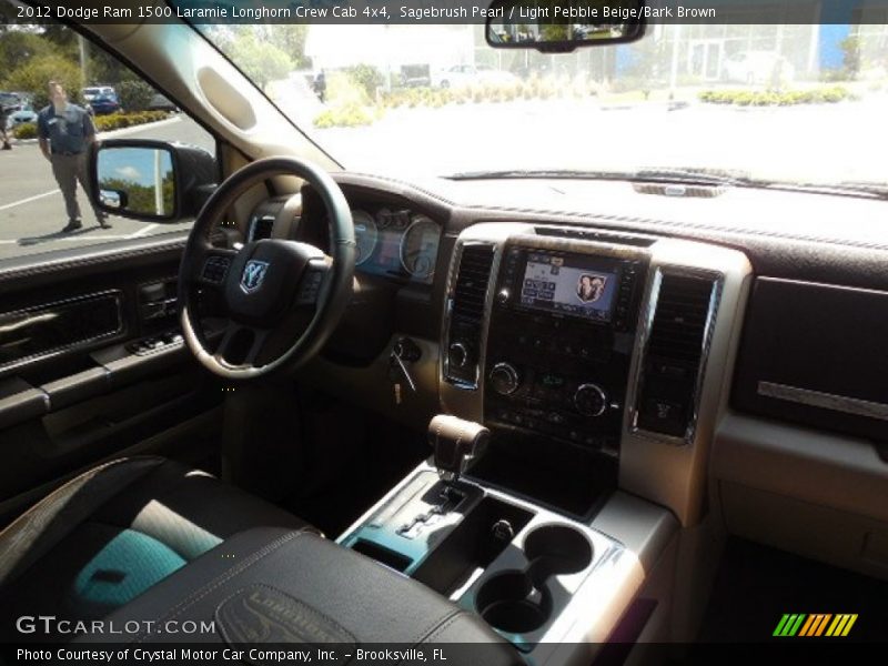 Sagebrush Pearl / Light Pebble Beige/Bark Brown 2012 Dodge Ram 1500 Laramie Longhorn Crew Cab 4x4