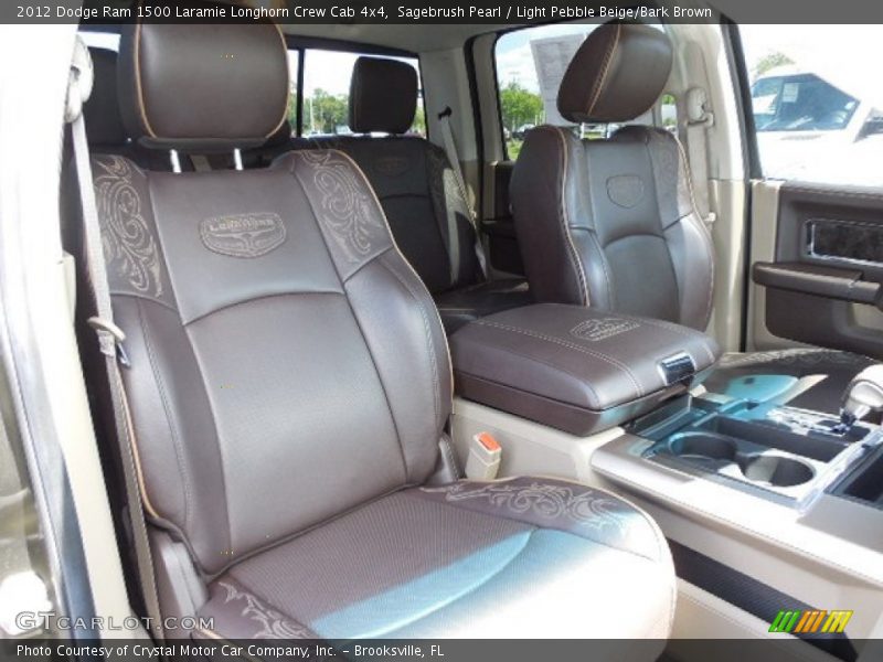  2012 Ram 1500 Laramie Longhorn Crew Cab 4x4 Light Pebble Beige/Bark Brown Interior