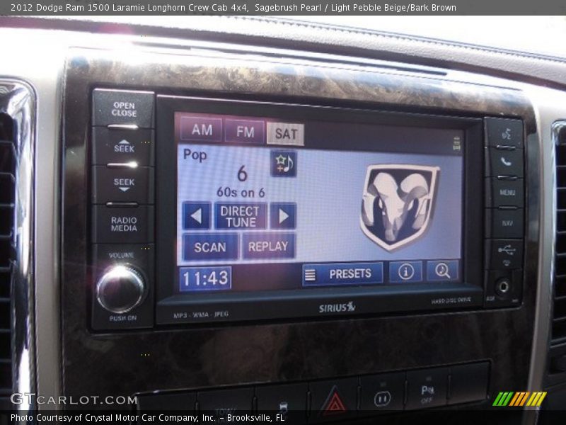 Sagebrush Pearl / Light Pebble Beige/Bark Brown 2012 Dodge Ram 1500 Laramie Longhorn Crew Cab 4x4