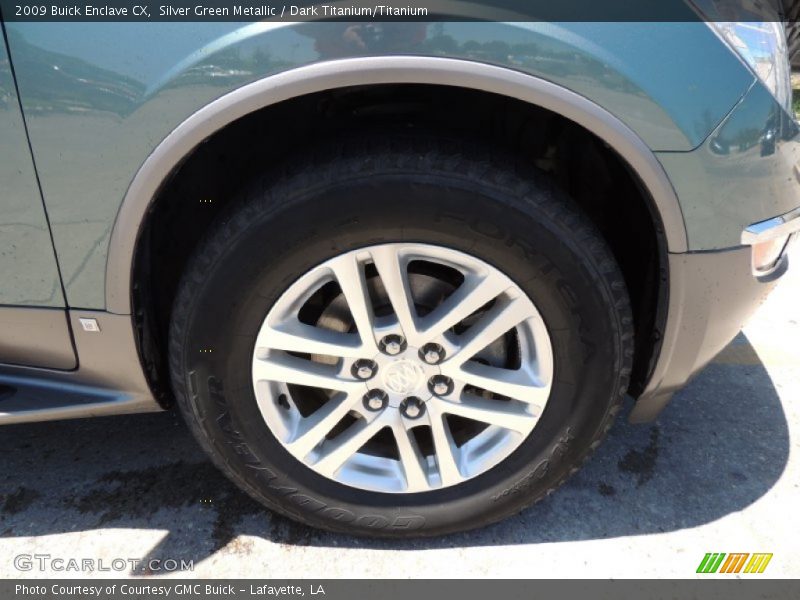 Silver Green Metallic / Dark Titanium/Titanium 2009 Buick Enclave CX