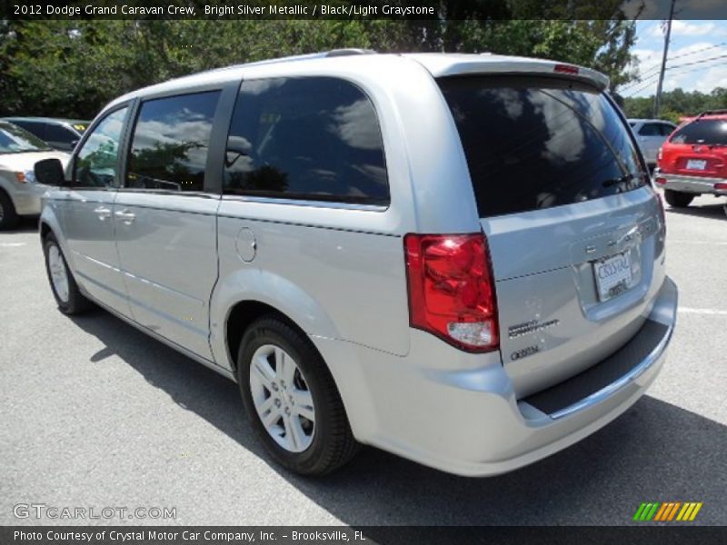 Bright Silver Metallic / Black/Light Graystone 2012 Dodge Grand Caravan Crew
