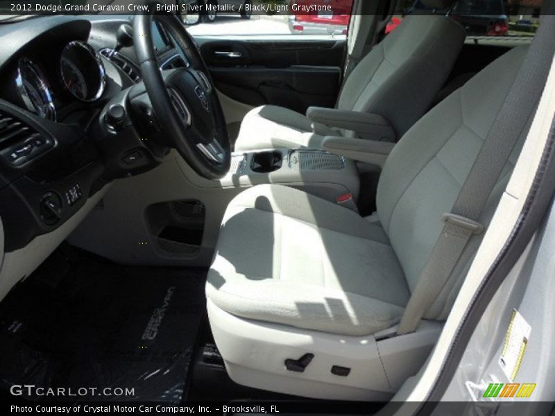 Bright Silver Metallic / Black/Light Graystone 2012 Dodge Grand Caravan Crew