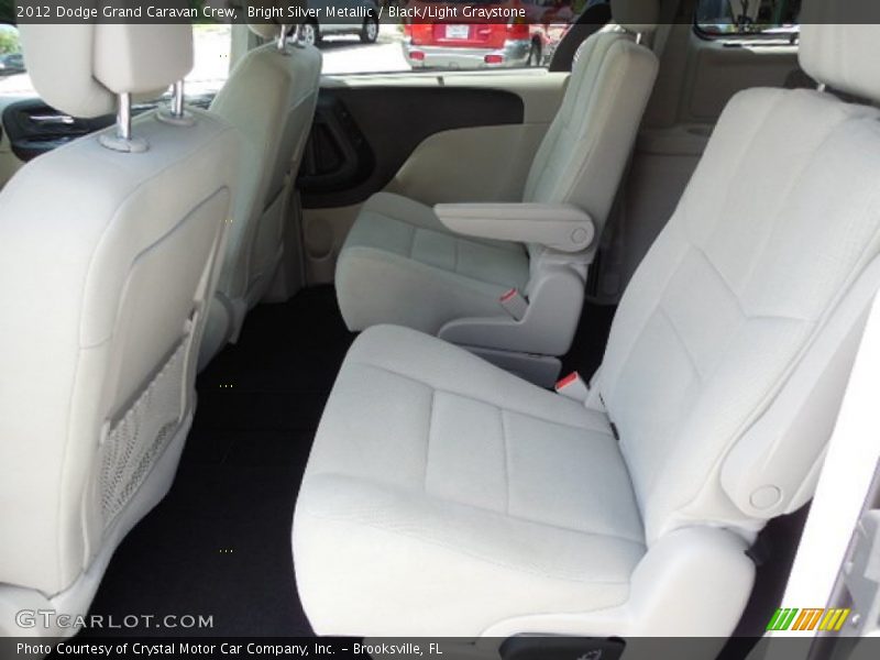 Bright Silver Metallic / Black/Light Graystone 2012 Dodge Grand Caravan Crew