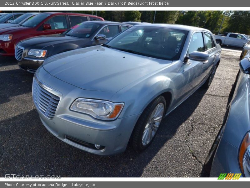 Glacier Blue Pearl / Dark Frost Beige/Light Frost Beige 2013 Chrysler 300 C Luxury Series