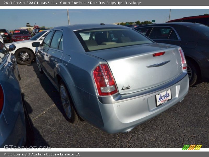 Glacier Blue Pearl / Dark Frost Beige/Light Frost Beige 2013 Chrysler 300 C Luxury Series