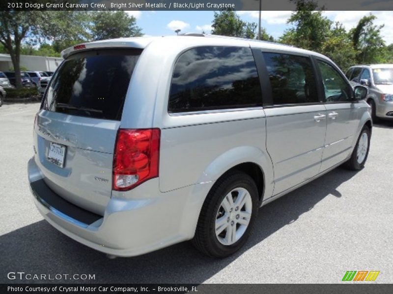 Bright Silver Metallic / Black/Light Graystone 2012 Dodge Grand Caravan Crew