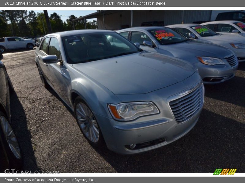 Glacier Blue Pearl / Dark Frost Beige/Light Frost Beige 2013 Chrysler 300 C Luxury Series