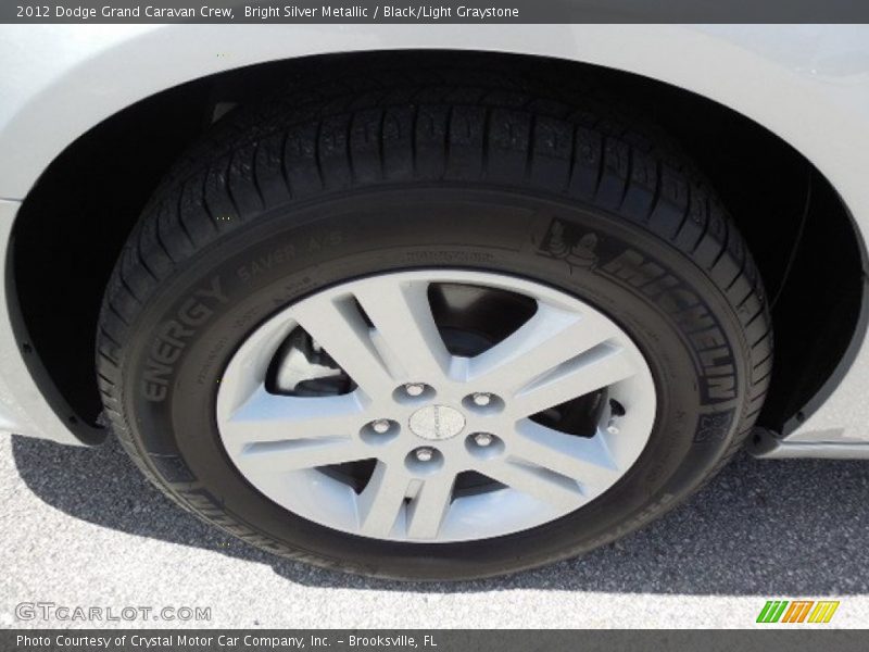 Bright Silver Metallic / Black/Light Graystone 2012 Dodge Grand Caravan Crew