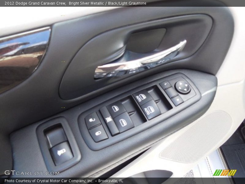 Bright Silver Metallic / Black/Light Graystone 2012 Dodge Grand Caravan Crew