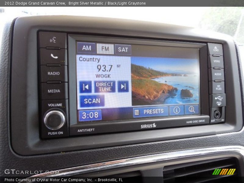Bright Silver Metallic / Black/Light Graystone 2012 Dodge Grand Caravan Crew