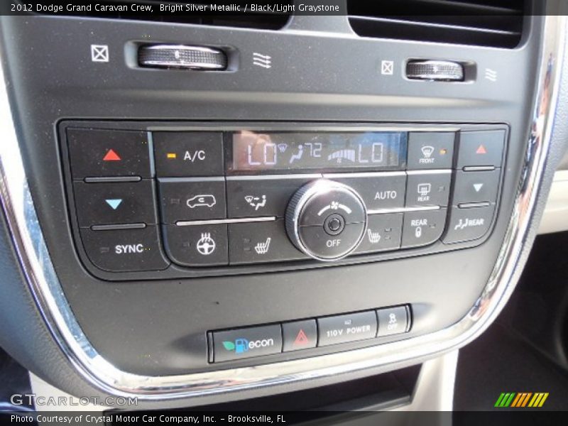 Bright Silver Metallic / Black/Light Graystone 2012 Dodge Grand Caravan Crew