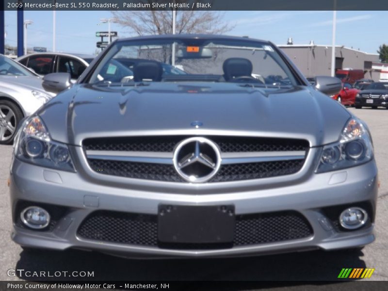 Palladium Silver Metallic / Black 2009 Mercedes-Benz SL 550 Roadster
