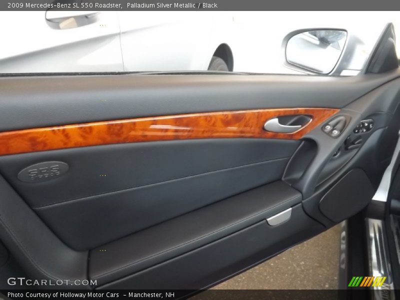 Palladium Silver Metallic / Black 2009 Mercedes-Benz SL 550 Roadster