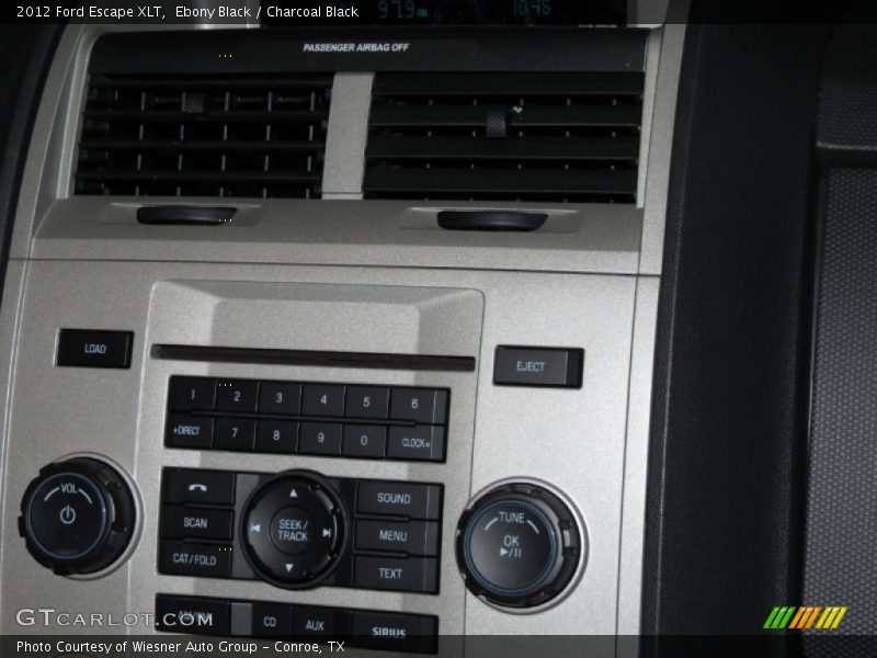 Ebony Black / Charcoal Black 2012 Ford Escape XLT